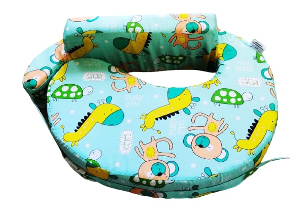 Comfeed By Nina Nursing and Feeding Pillow - Owl Print Green