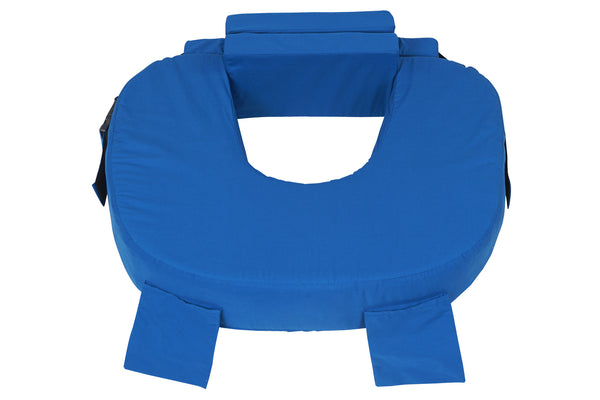 Comfeed By Nina Large Or Twins Feeding Pillow With Back Support & Silent Release Buckle - Royal Blue