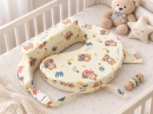 Comfeed Pillows By Nina Feeding and Nursing Pillow - Cream print