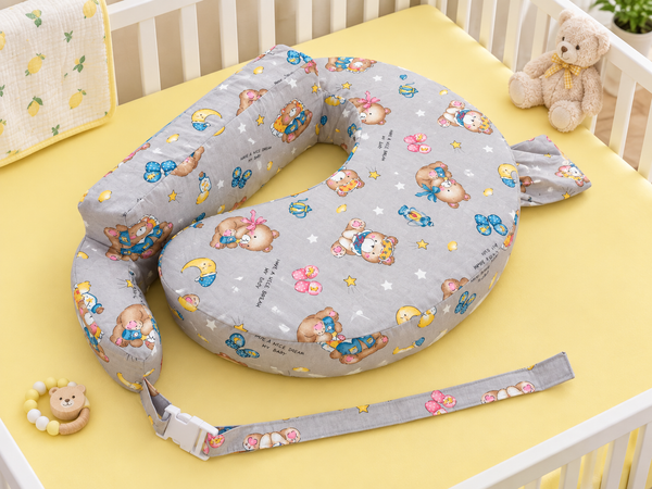 Comfeed Pillows By Nina Feeding and Nursing Pillow - Grey print