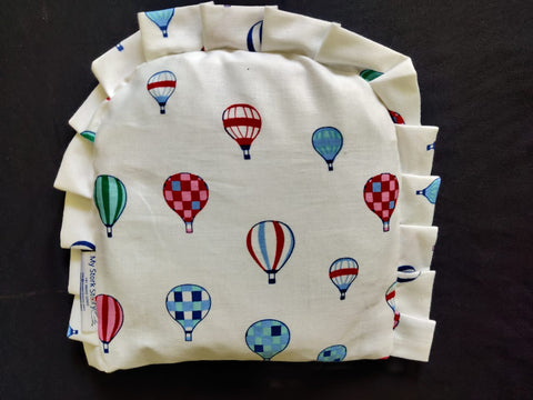 My Stork Story Newborn Head Shaping Pillow Filled With Rai/Mustard Seeds - White Parachutes